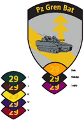 Pz Gren Bat 29 blau kle Schweiz Verbandsabzeichen Panzergrenadier Bataillon 29
